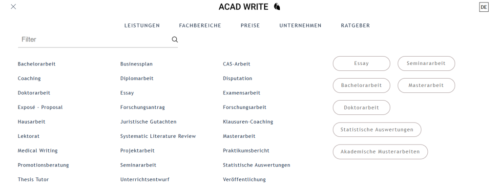 AcadWrite Service