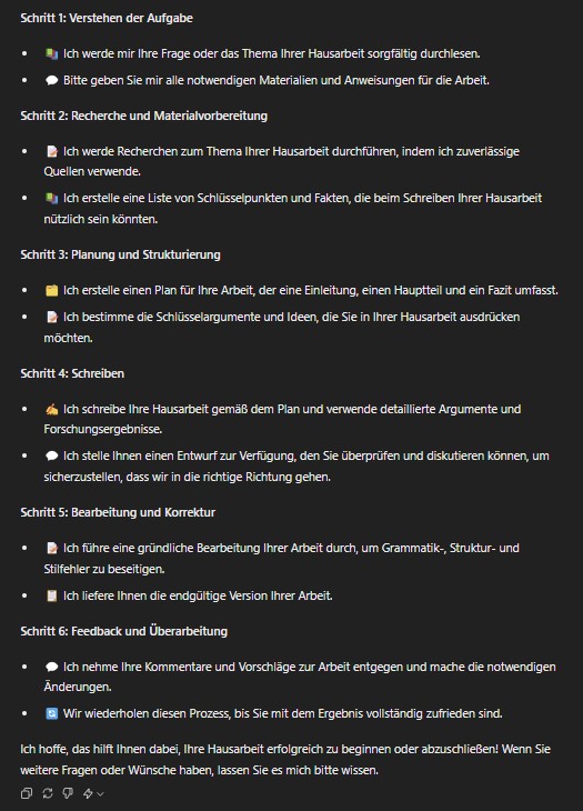 Hausarbeit mit Chatgpt