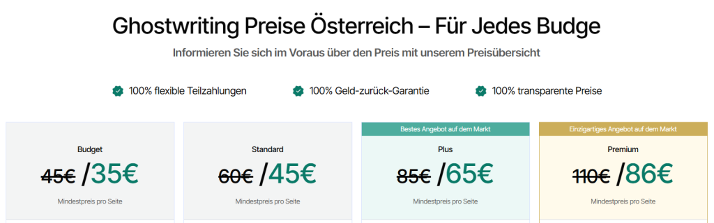 Wirschreiben Preise