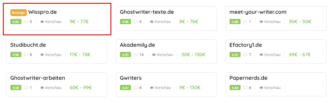 Kostenpflichtige Funktionen und Preise