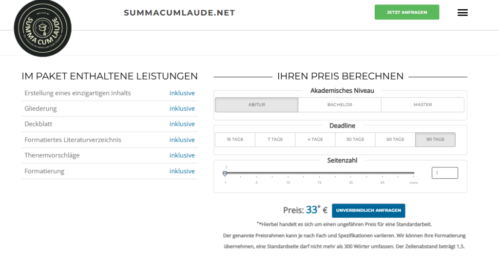 Summa Cum Laude Preis